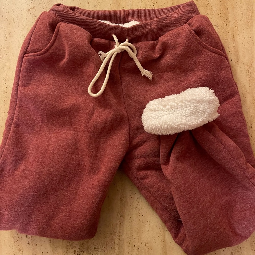 Warm fuzzy sweatpants